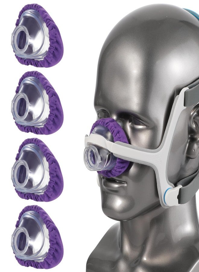 LINXIU 4 Pack Nasal CPAP Mask Liners Compatible with N20 Nasal Mask Cushions Reusable Mask Covers for Comfort, Purple - Image 1